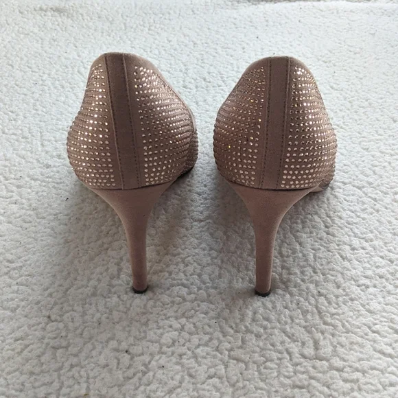 14 & Union rold gold glitter crystal heels - Picture 2 of 7